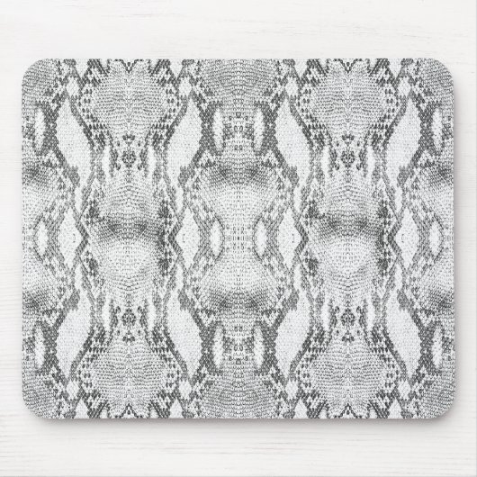 Tapis De Souris Impression de peau de serpent blanc (Devant)