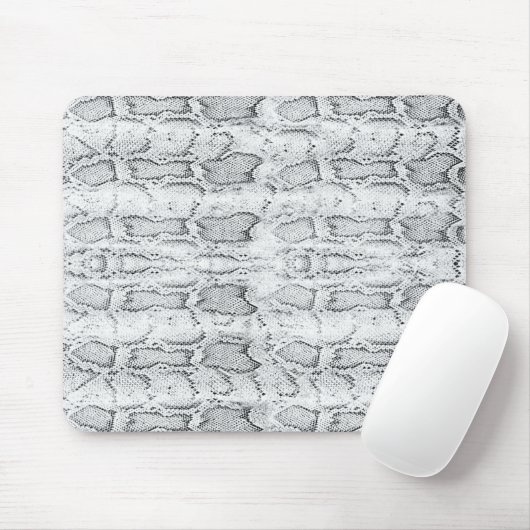 Tapis De Souris Impression de peau de serpent Python blanc (Avec souris)