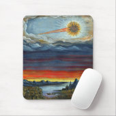 Tapis De Souris impression de peinture de comète (Avec souris)