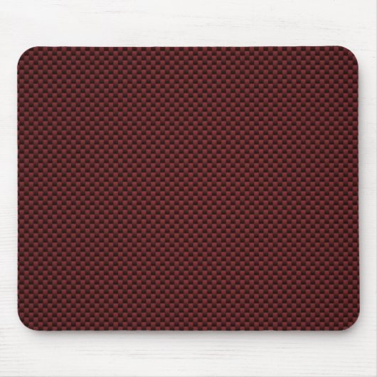 Tapis De Souris Impression de style en fibre de carbone rouge rubi (Devant)