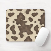 Tapis De Souris Impression de vache marron rustique Country Wester (Avec souris)