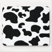 Tapis De Souris Impression de vache noire et blanche (Devant)