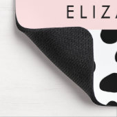 Tapis De Souris Impression De Vache, Spots De Vache, Noir Et Blanc (Coin)