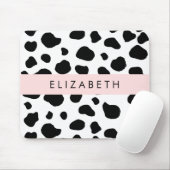 Tapis De Souris Impression De Vache, Spots De Vache, Noir Et Blanc (Avec souris)