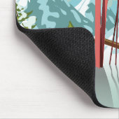 Tapis De Souris Impression de voyage à ski dans les Pyrénées. (Coin)