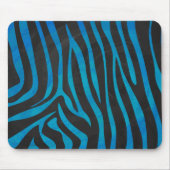Tapis De Souris Impression en bleu et noir Zebra (Devant)