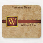 Tapis De Souris Impression En Cuir Tan Chamois Perdoné (Devant)