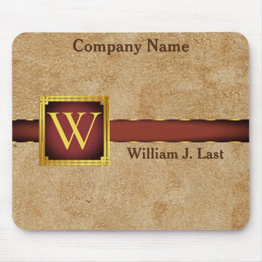 Tapis De Souris Impression En Cuir Tan Chamois Perdoné (Devant)