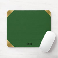 Impression en cuir vert avec accents or