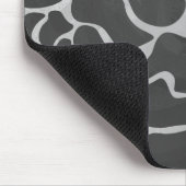 Tapis De Souris Impression Giraffe noir et gris clair (Coin)