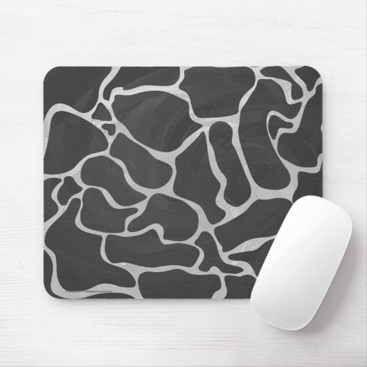 Tapis De Souris Impression Giraffe noir et gris clair (Avec souris)