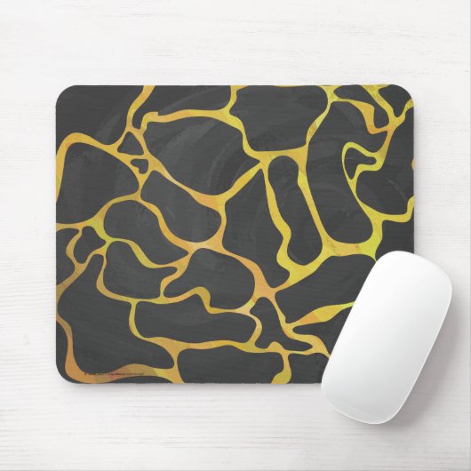 Tapis De Souris Impression Giraffe noir et jaune (Avec souris)