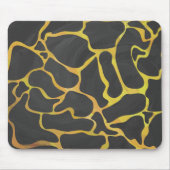 Tapis De Souris Impression Giraffe noir et jaune (Devant)