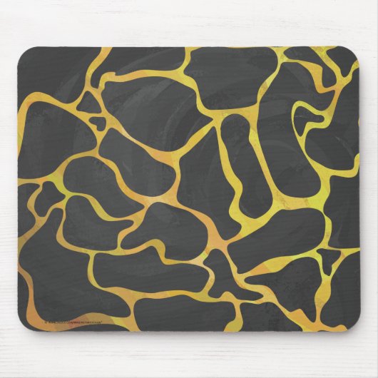 Tapis De Souris Impression Giraffe noir et jaune (Devant)