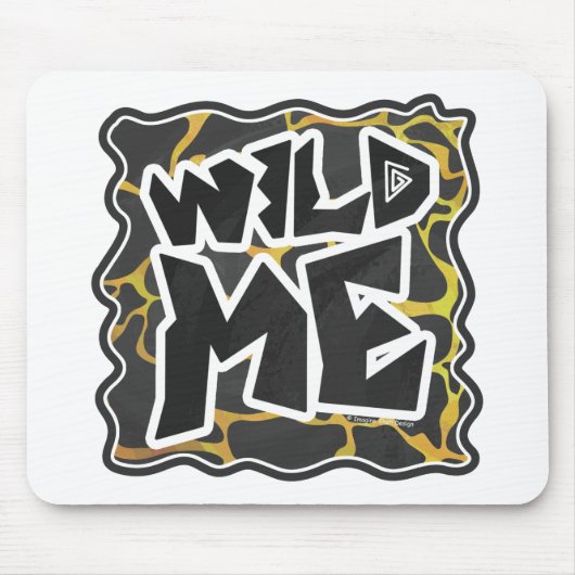 Tapis De Souris Impression Giraffe noir et jaune (Devant)