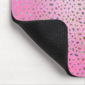 Tapis De Souris Impression guépard rose pailleté (Coin)