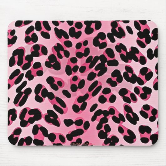 Tapis De Souris Impression guépard rose RAB Rockabilly (Devant)
