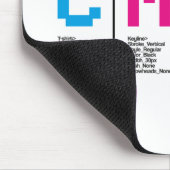 Tapis De Souris Impression manuscrite CMYK Graphic Designer (Coin)