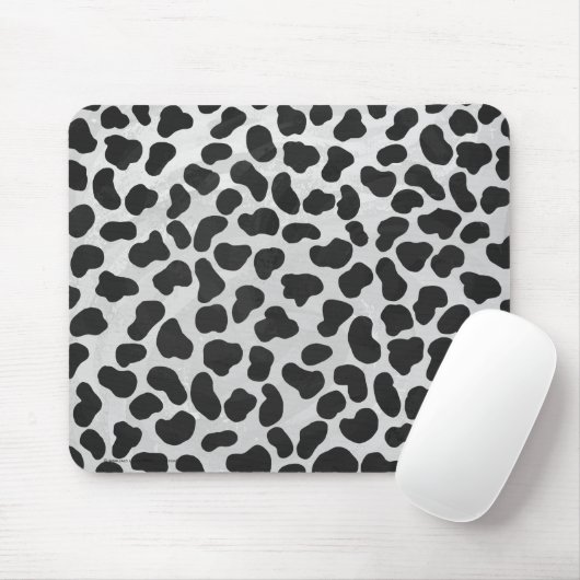 Tapis De Souris Impression noire et blanche dalmate (Avec souris)