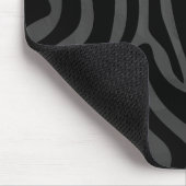 Tapis De Souris Impression noire et grise Zebra (Coin)