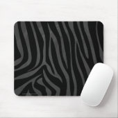 Tapis De Souris Impression noire et grise Zebra (Avec souris)