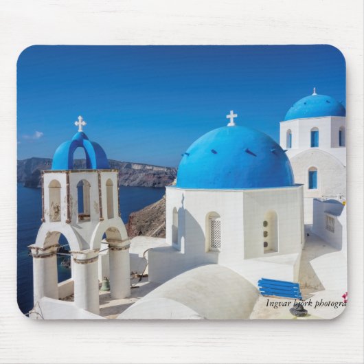 Tapis De Souris Impression photo de Santorin, Grèce (Devant)