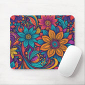 Tapis De Souris Impression pop art floral (Avec souris)
