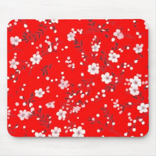 Tapis De Souris Impression Posy En Rouge (Devant)