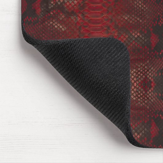 Tapis De Souris Impression Python rouge et noir (Coin)