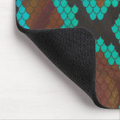 Tapis De Souris Impression serpent brun et sarcelle (Coin)