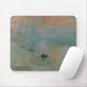Tapis De Souris Impression, Soleil Levant par Claude Monet 1872 (Avec souris)