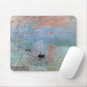 Tapis De Souris Impression, Sunrise, Claude Monet, 1872 (Avec souris)