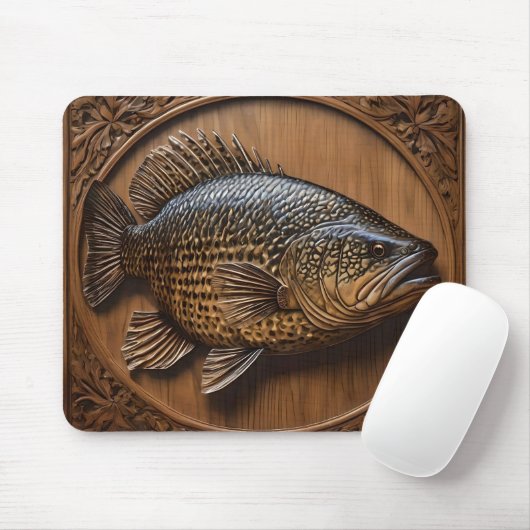 Tapis De Souris Impression textuelle 3D Australian Murray Cod, (Avec souris)