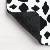 Tapis De Souris Impression vache noir et blanc (Coin)