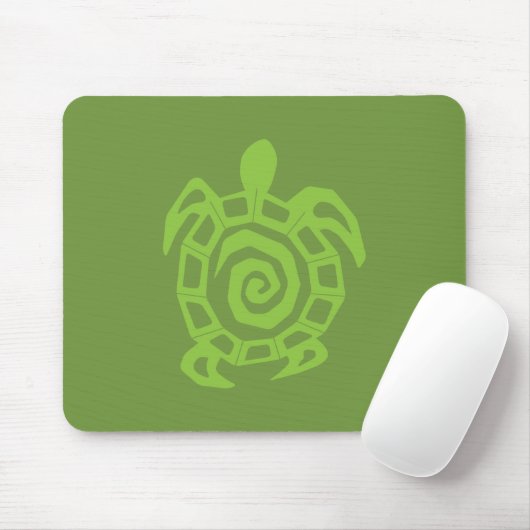 Tapis De Souris Impression verte de tortue (Avec souris)