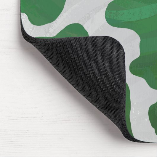 Tapis De Souris Impression verte et blanche de vache (Coin)