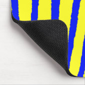 Tapis De Souris Impression zèbre (jaune et bleu) (Coin)