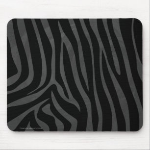 Tapis De Souris Impression zèbre noir et gris