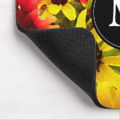 Tapis De Souris Impressionist Wildflowers with Monogram (Coin)