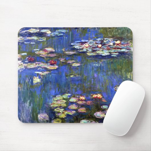 Tapis De Souris Impressionnisme Water Lily Pond Mousepad (Avec souris)