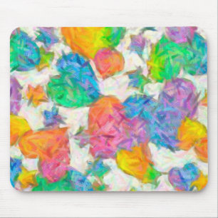 Tapis De Souris Impressionniste Pastel Valentine Hearts