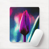 Tapis de souris impressionniste Tulipe violette en (Avec souris)