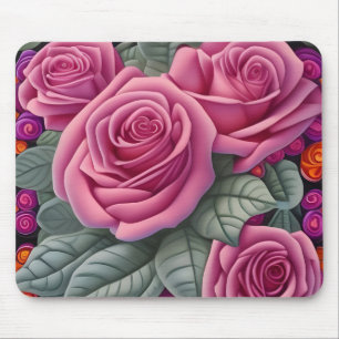 Tapis De Souris Imprimante magnifique pastel victorien rose rose