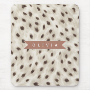 Tapis De Souris Imprimé animalier léopard neutre chic personnalisé