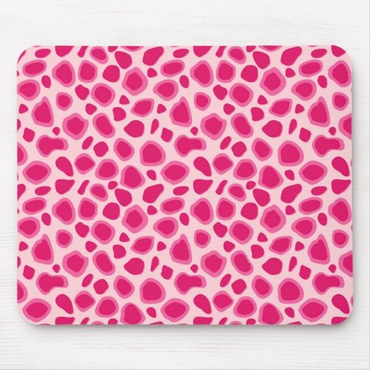 Tapis De Souris Imprimé léopard - Fuchsia et rose clair (Devant)