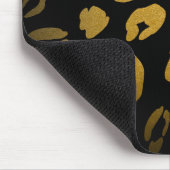 Tapis de souris imprimé léopard guépard or noir (Coin)
