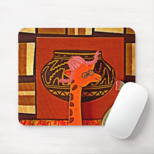 Tapis De Souris Imprimer Casquette Giraffe (Avec souris)