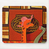 Tapis De Souris Imprimer Casquette Giraffe (Devant)