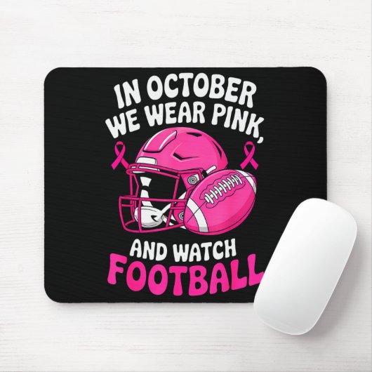 Tapis De Souris In October We Wear Nk Breast Football Cancer Aware (Avec souris)