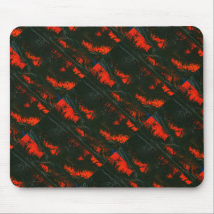 Tapis De Souris "Incendie de marais #1" Résumé Conception Mousepad